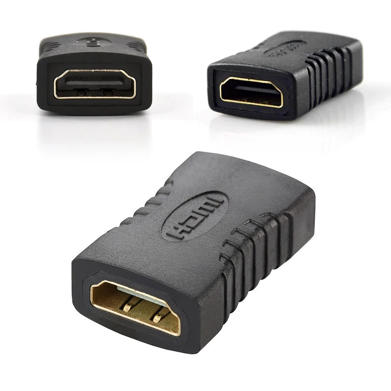 Оптовая продажа высококачественный черный удлинитель HDMI мама кабель адаптер с