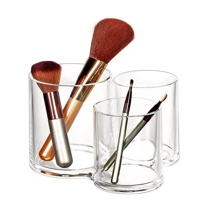 Transparent Acrylic Makeup Organizers Girl Lipstick Eyeliner Brush Storage Box Cotton Swabs Holder Cases Gear Items Accessories