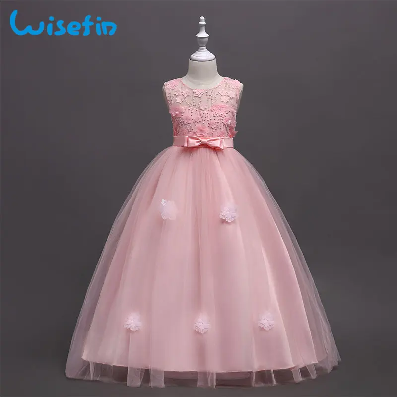 

Wisefin Kids Dresses For Girls Sleeveless Princess Dress Girl Kids Clothing Tulle Wedding Party Girls Dress Summer Kids Vestidos