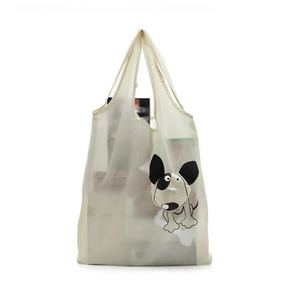 Милые Мультяшные многоразовые складные сумки для покупок с милым животным принтом, сумки для хранения продуктов, сумки для путешествий, экологичные сумки