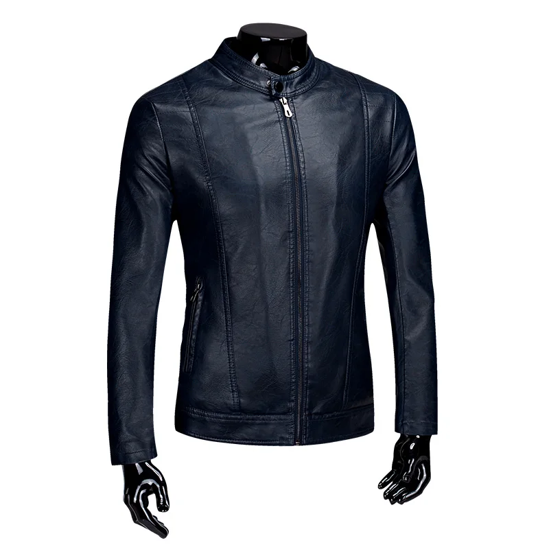 

Autumn Pure Color Mens PU Jacket Teen Motorcycle Coat men Fashion men Leather Jacket S-3XL