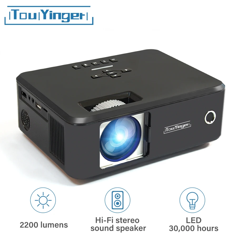Touyinger everycom X20 Mini LED projector LCD beamer suport full hd video portable home cinema TV theater videoprojecteur 3D VGA