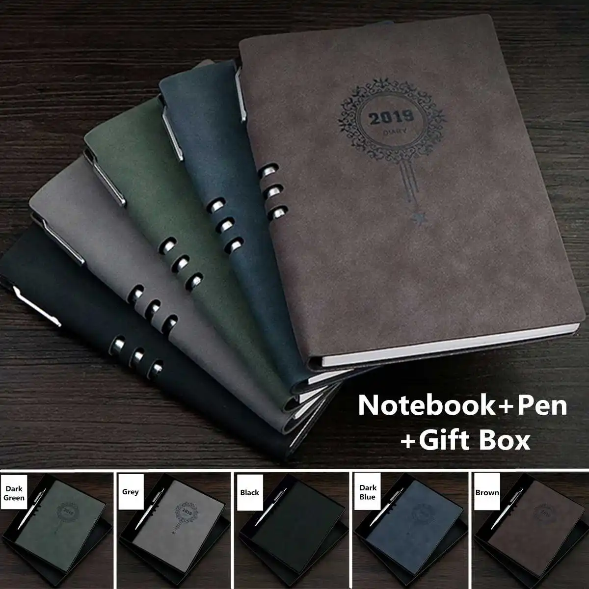 

2019 Stationery Notebook 365 Planner A5 Weekly Monthly Daily Diary Planner Writing Pads with Pen Journals School Office Supplies