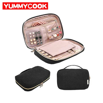 

Portable Women's Bags Jewelry Earrings Necklace Pouch Cosmetic Makeup Kit Gadget Suitcase Organizer Necessaries Accessories Item