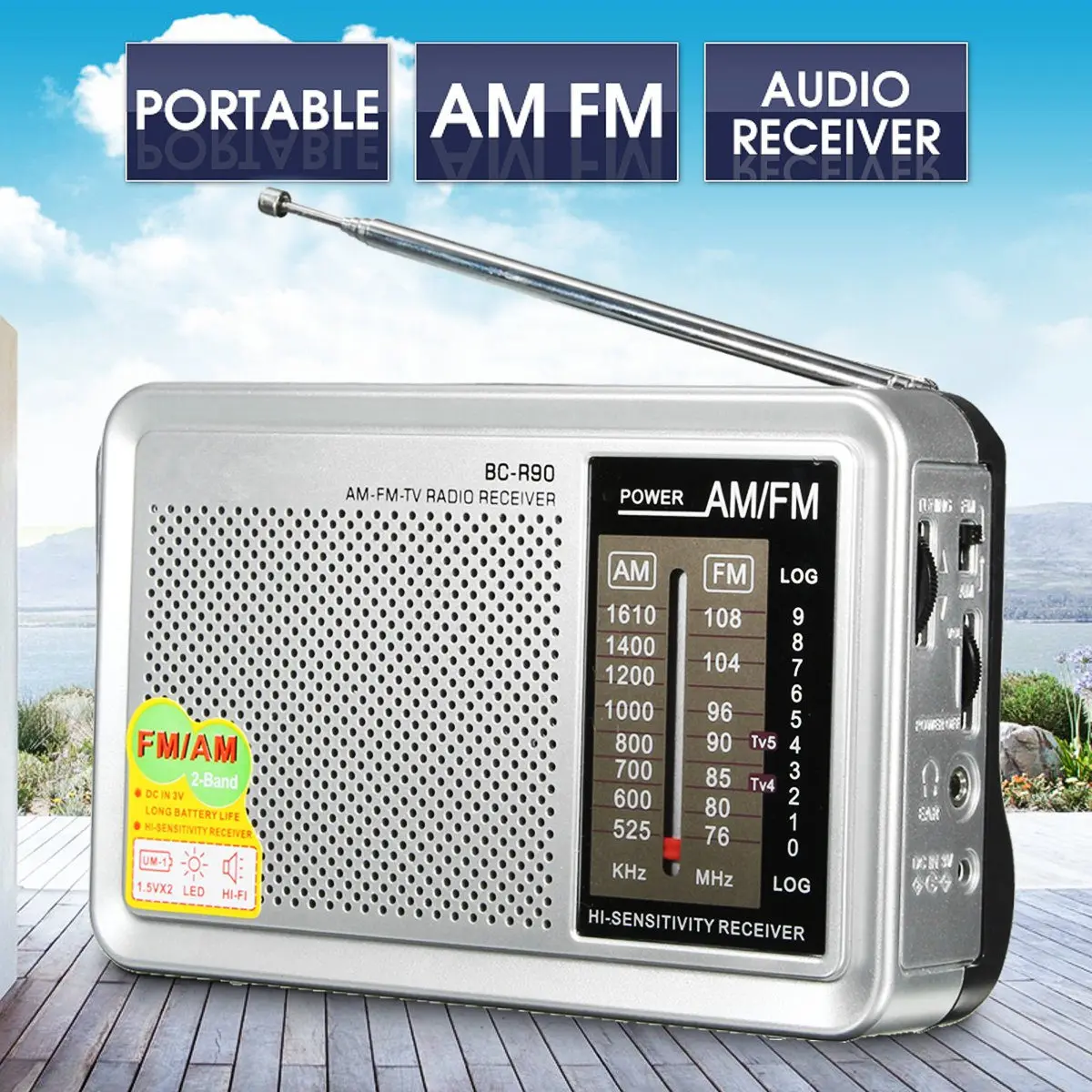 Мини Портативный AM/FM радио переносной цифровой радио с телескопической антенной мир приемник наушников Встроенный динамик