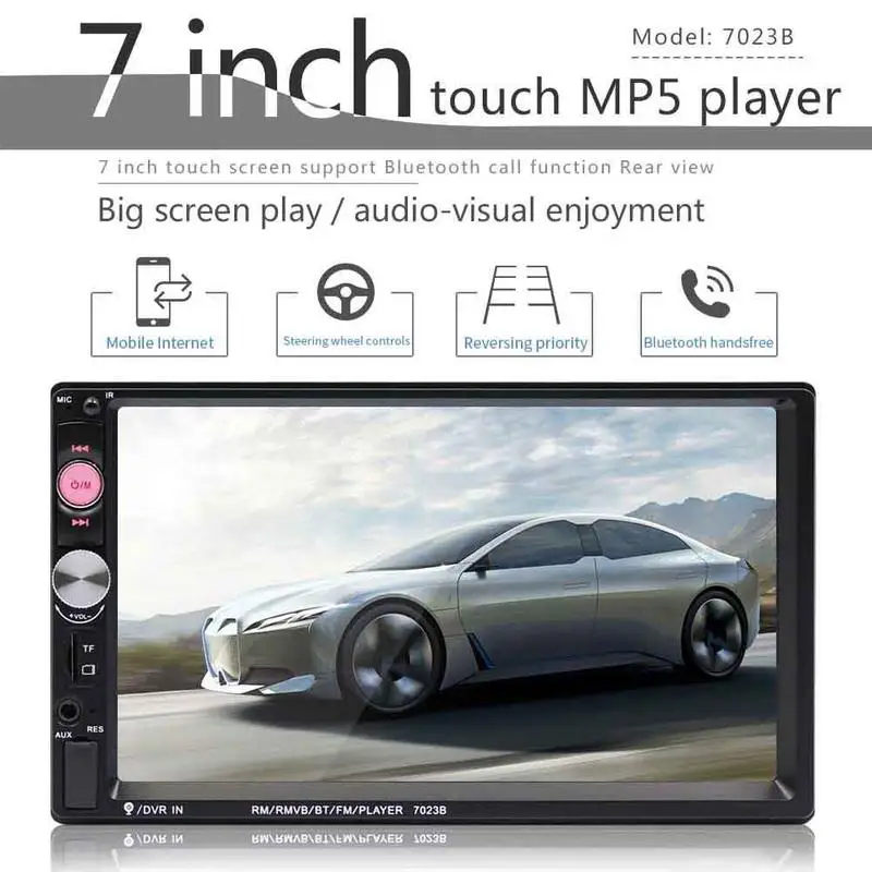 

7 Inch Portable Double Din Car Stereo Audio Bluetooth Touch MP5 Player USB FM Radio Receiver