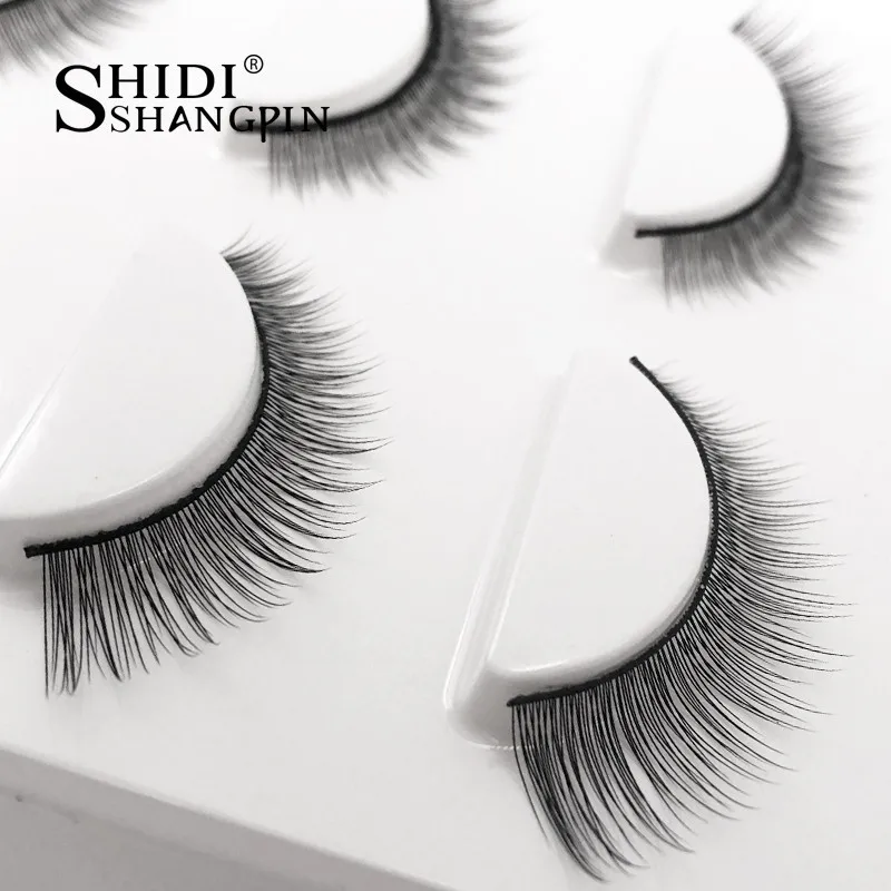 

3 pairs of natural false eyelashes eyelash extension full eyelash makeup tools ciliary eyelashes thick section cross section S29