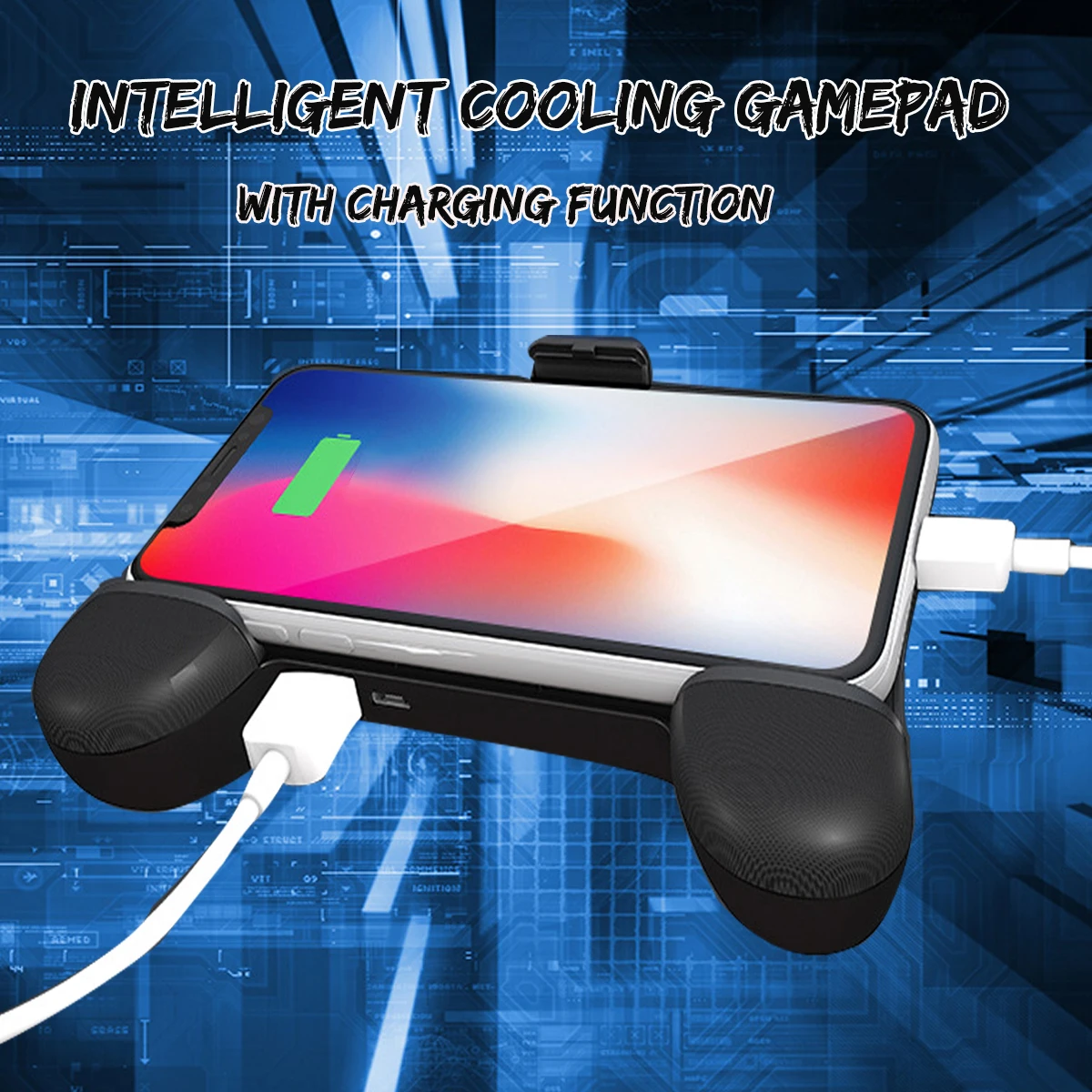 Goede 3 in 1 Cooling Gamepad Joystick Game Controller Draadloze Opladen + Power Bank + Cooling Gamepad Voor iphone Android 5 v