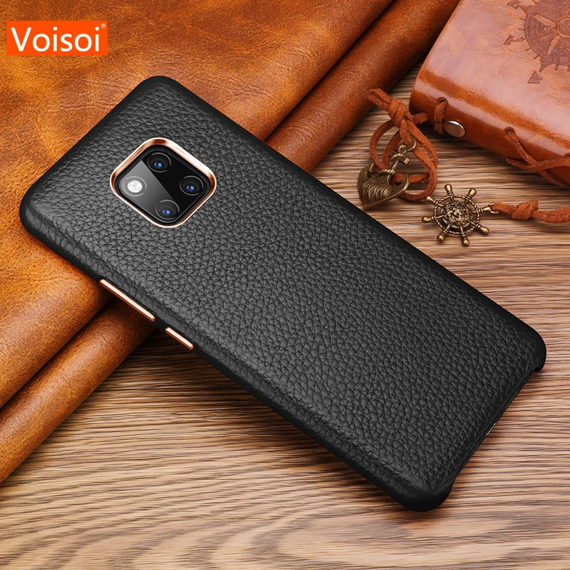 

Genuine Leather Phone Case For Huawei Mate20 Pro P20 Pro Luxury Business Style Ultra Thin Back Cover For Huawei Mate20 P20 Case