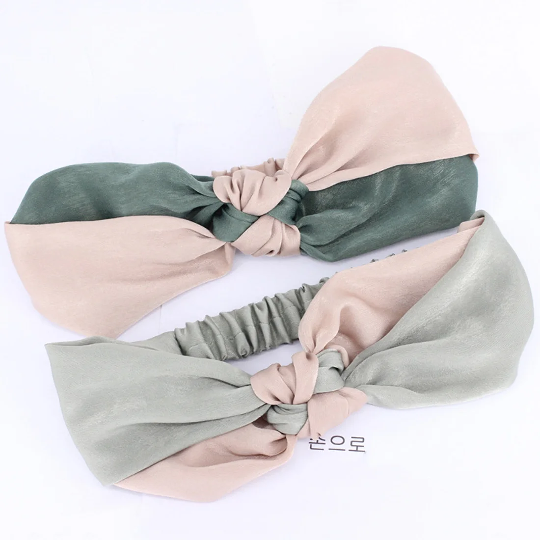 

Headband Hair Holder Patchwork Ornament Bandanas Hair Accessories New Fashion Simple Cross Bow Headwear Women Elegant Elastic