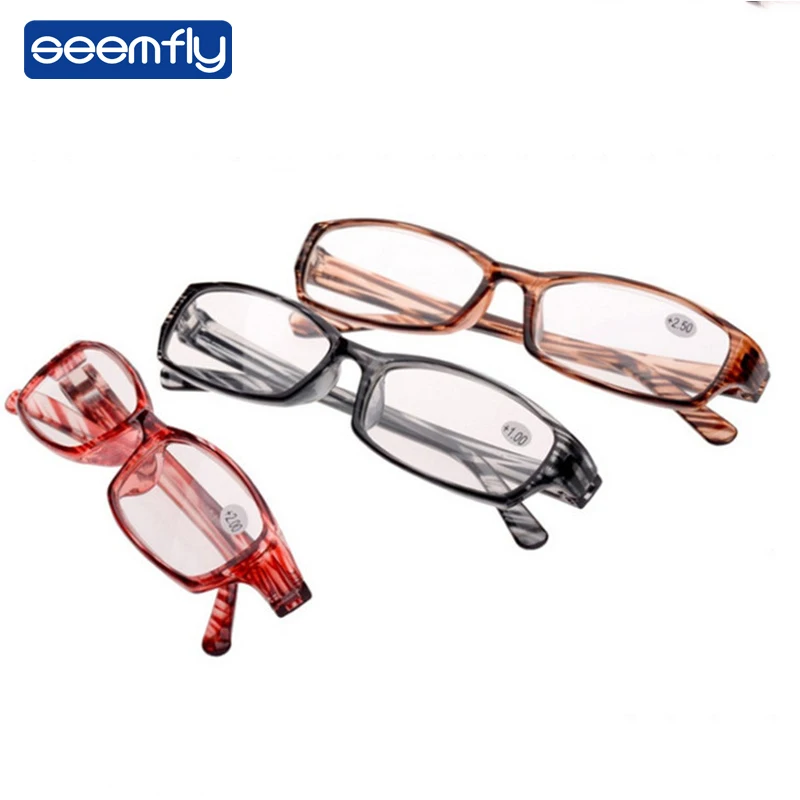 Seemfly Ultra-luz de gafas de lectura claro se inclina lupa gafas de presbicia gafas para hombres y mujeres