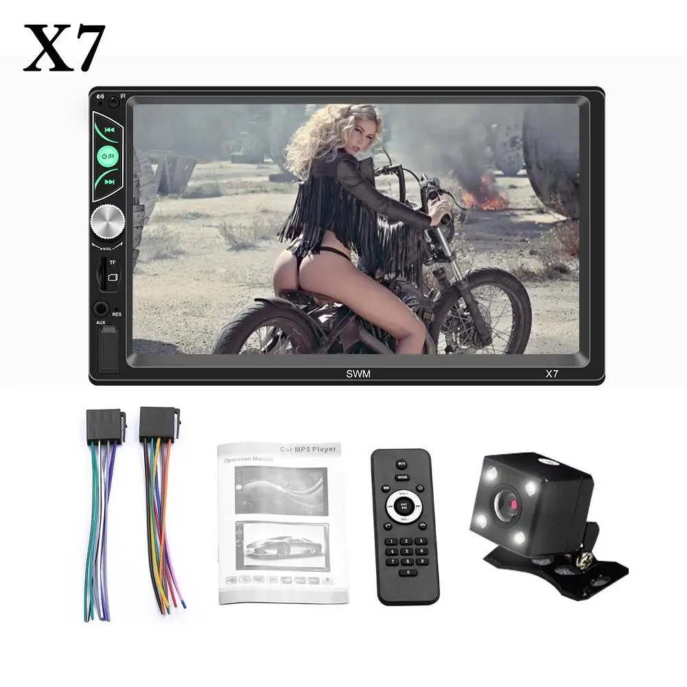 

7 Inch 2 DIN MP5 Car Player Bluetooth Touch Screen Stereo Radio Camera For Android IOS System Mirror Connection MP5 Car Player