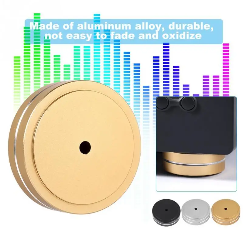 

Aluminum Alloy Audio Amplifier Feet Pad Speaker HIFI Isolation Damper Pad Gold Silver Black