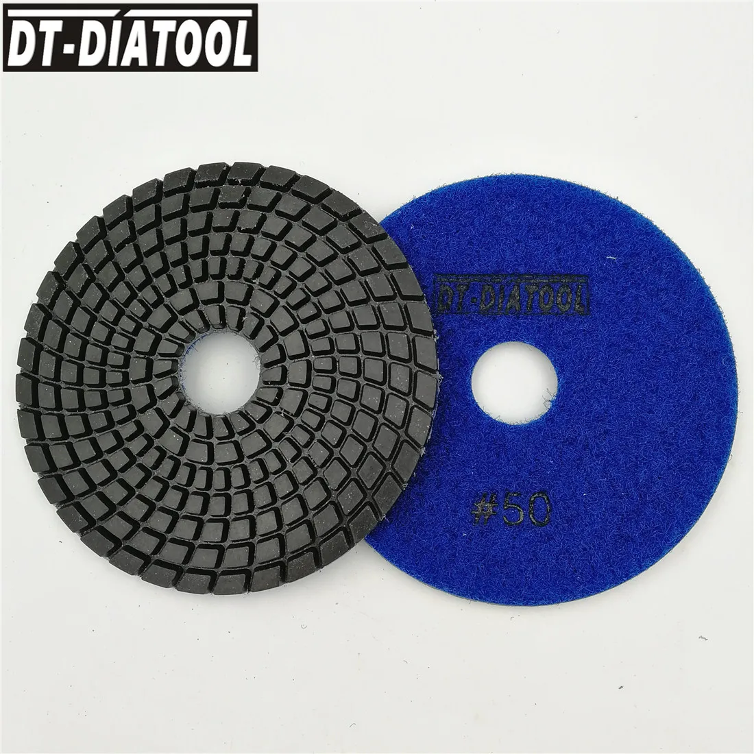 DT-DIATOOL 1pc 화강암 대리석 콘크리트 석재 용 유연한 습식 다이아몬드 샌딩 디스크 연마 패드 4 /100mm 샌딩 그라인딩 디스크