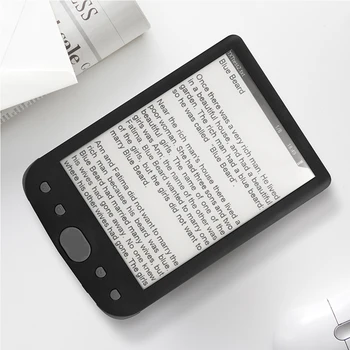 

6 Inch e-Book Reader E-Ink Screen Glare-free with USB Cable PU Cover Built-in 8GB Memory Storage E-reader Support TF Card Grey