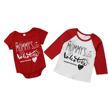 Коллекция года, боди для маленьких мальчиков и девочек на День святого Валентина, футболка хлопковая мягкая одежда для малышей, унисекс