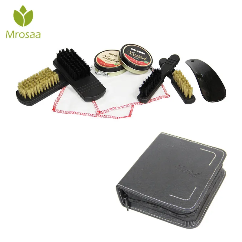 shoe polish and brush set