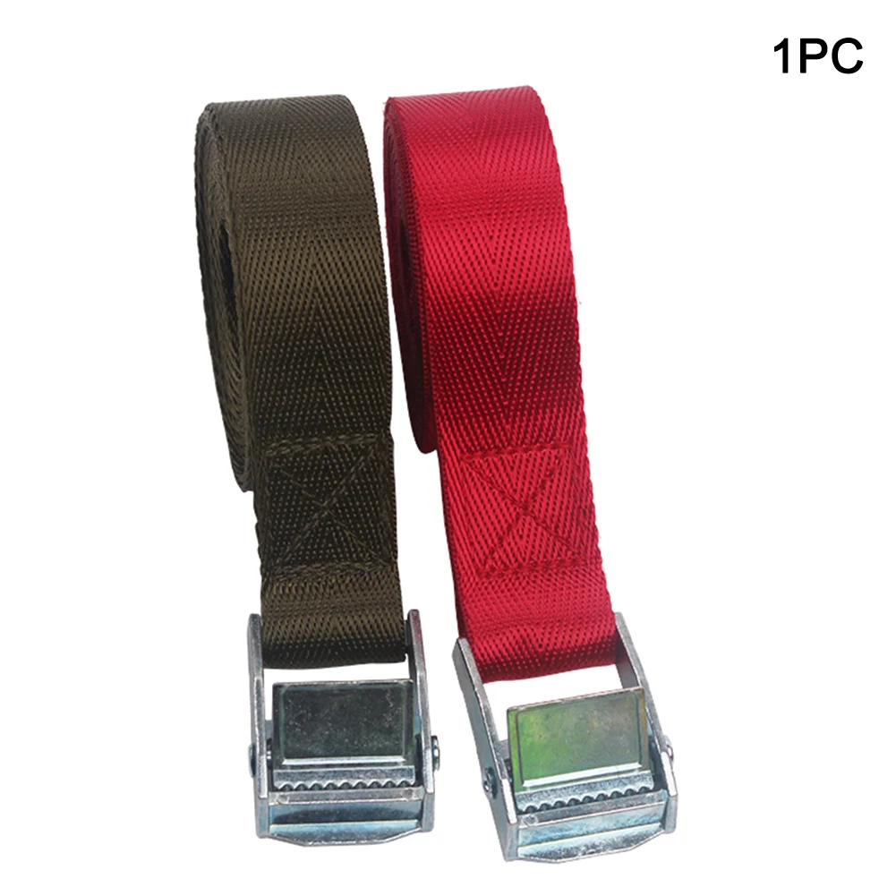 

Cargo Strap, Pack Tie-Down Cam Buckle Nylon Straps 2.5CM Lashing Capacity Luggage Bag Belt with Metal Buckle, 1M/ 2M/ / 4M(4m)