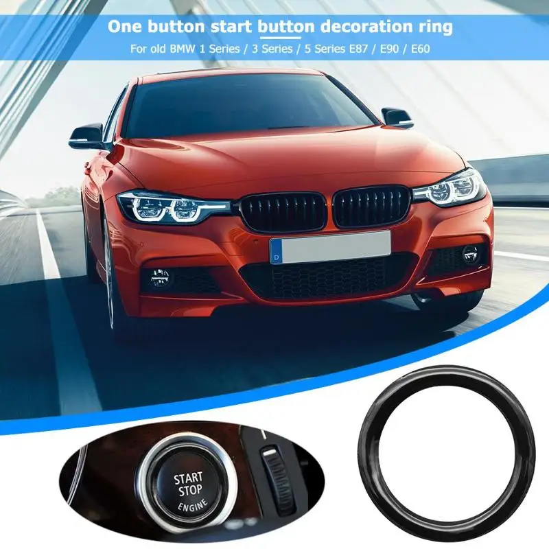 1 шт. двигатель автомобиля кнопка старт/стоп декоративное кольцо, Накладка для BMW 1/3/5 серий E87 E90 E60 320 автомобильные аксессуары