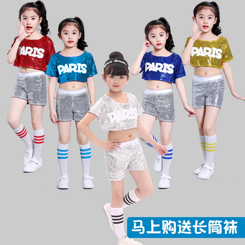 

Songyuexia Children's costumes jazz dance costumes new performance clothing children's street dance suit women cheerleading kind