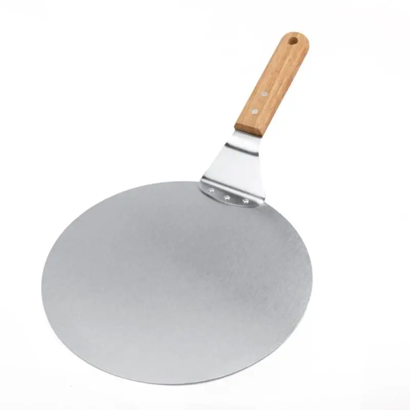 Stainless Steel Anti-scald Pizza Spatula Oak Handle Cake Shovel Kitchen Kit