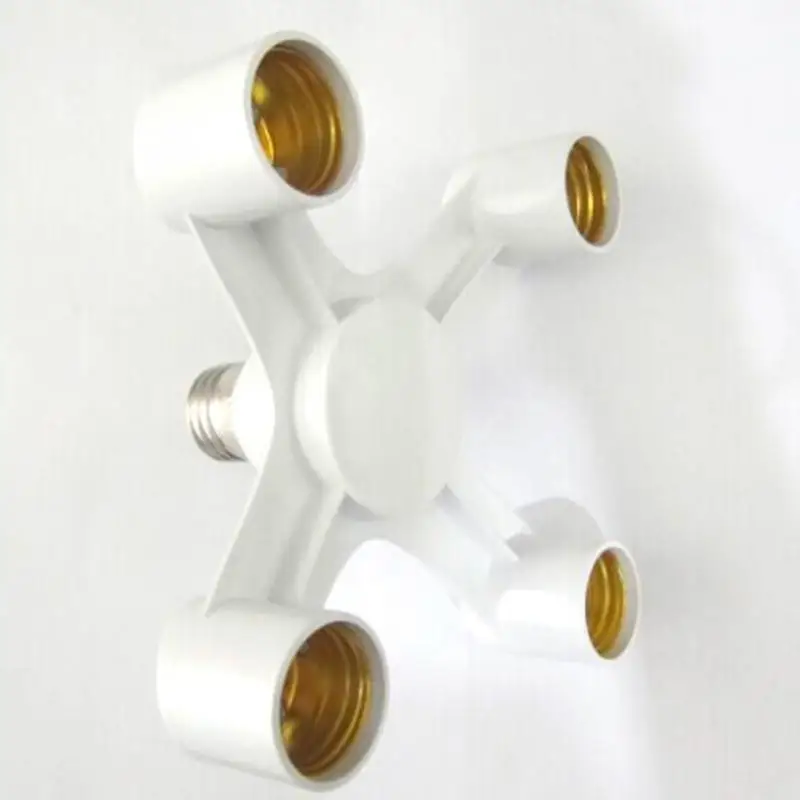 

1 to 4 Lighting Lamp Holder Converters Socket E27 to E27 Base Sockets Splitter Studio LED Light Adapter Lights Split Holder Base