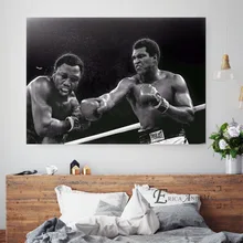 Vintage boxeo Mohamed Ali foto en el cartel de venta de pintura de la pared sala de arte abstracto de la lona fotos para la decoración del hogar, sin marco