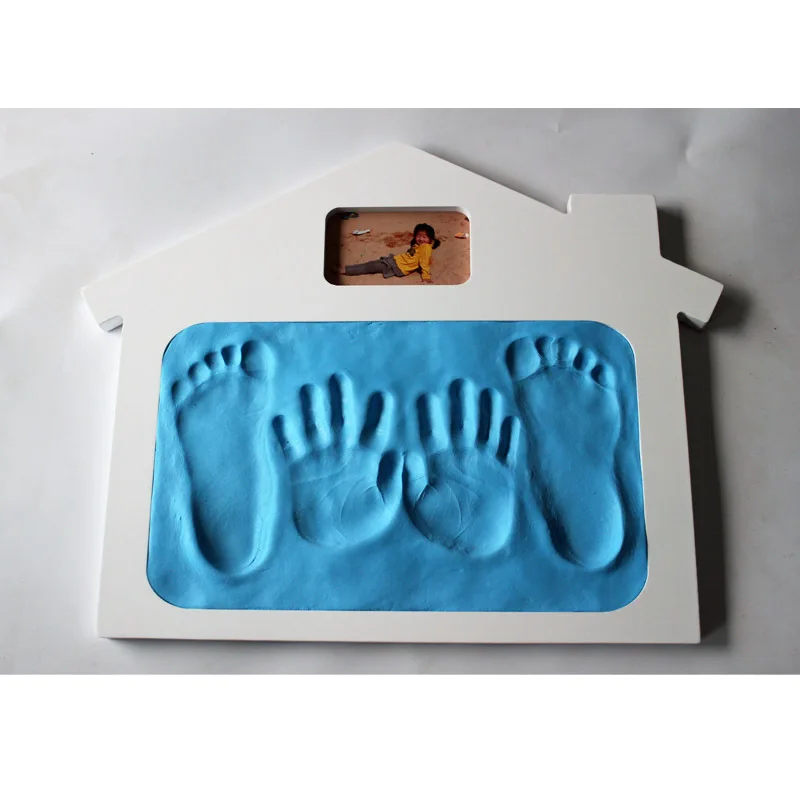 Wyatt of Source Photos House Photo Frame Baby shou yin ni Set Children Hand Footprints Gift Production Wholesale