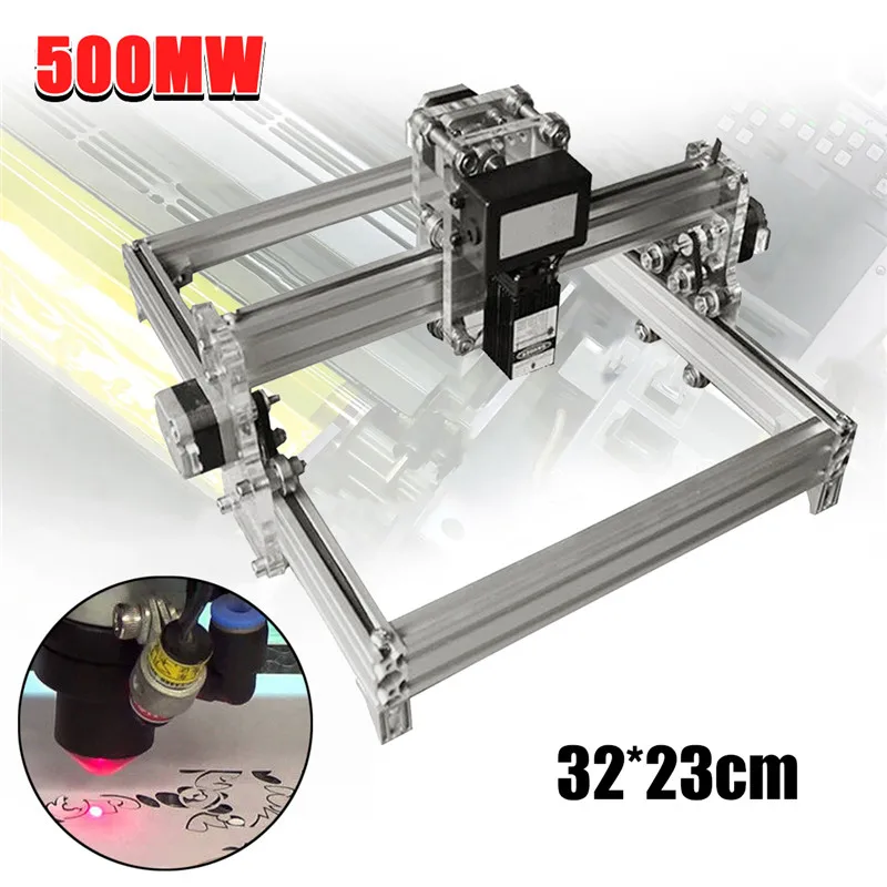 

500mW 32x23cm DC 12V Mini DIY Desktop CNC Carving Laser Engraving Engraver Machine Wood Cutter/Printer Kit + Laser Goggles