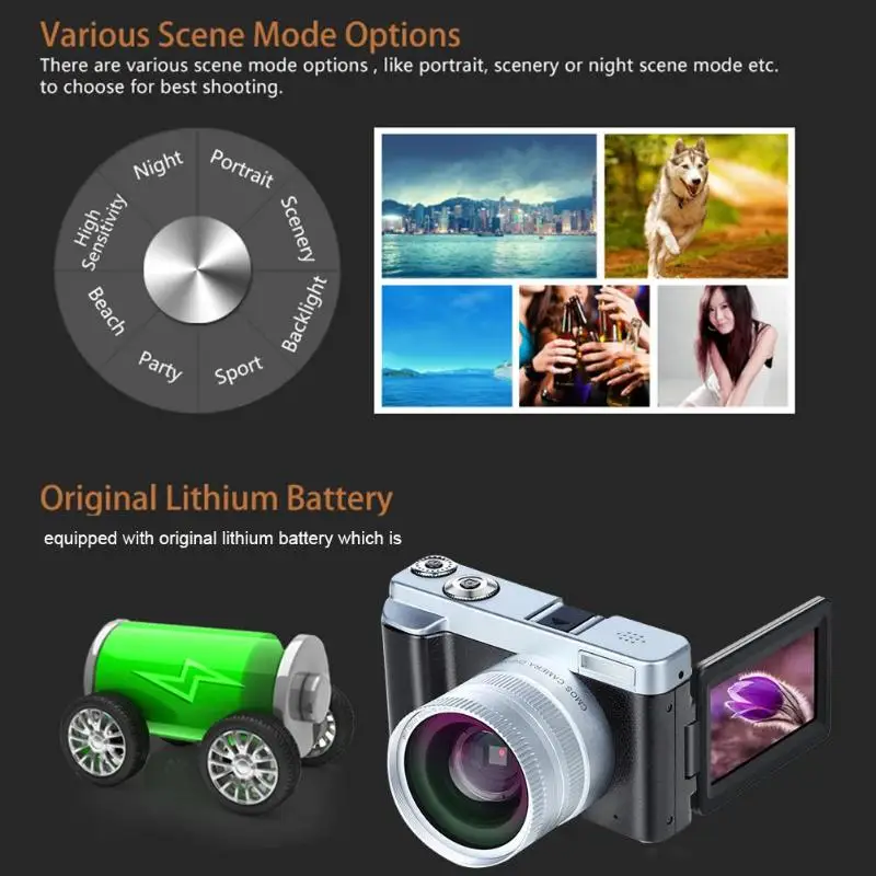 P12 беспроводной WIFI двойной широкоугольный объектив Full HD 1080P 24MP 16X Zoom цифровой