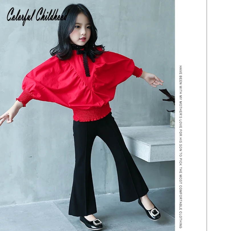 

Vintage girls flare pants toddler baby leggings fall kids pants children trousers girls clothes Christmas 4-14Yrs