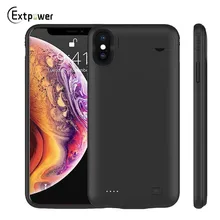 Внешний аккумулятор 5200 мА/ч для IPhone XS Max, 6,5 дюйма, чехол для батареи, ультратонкое зарядное устройство, перезаряжаемый расширенный черный внешний аккумулятор для зарядки