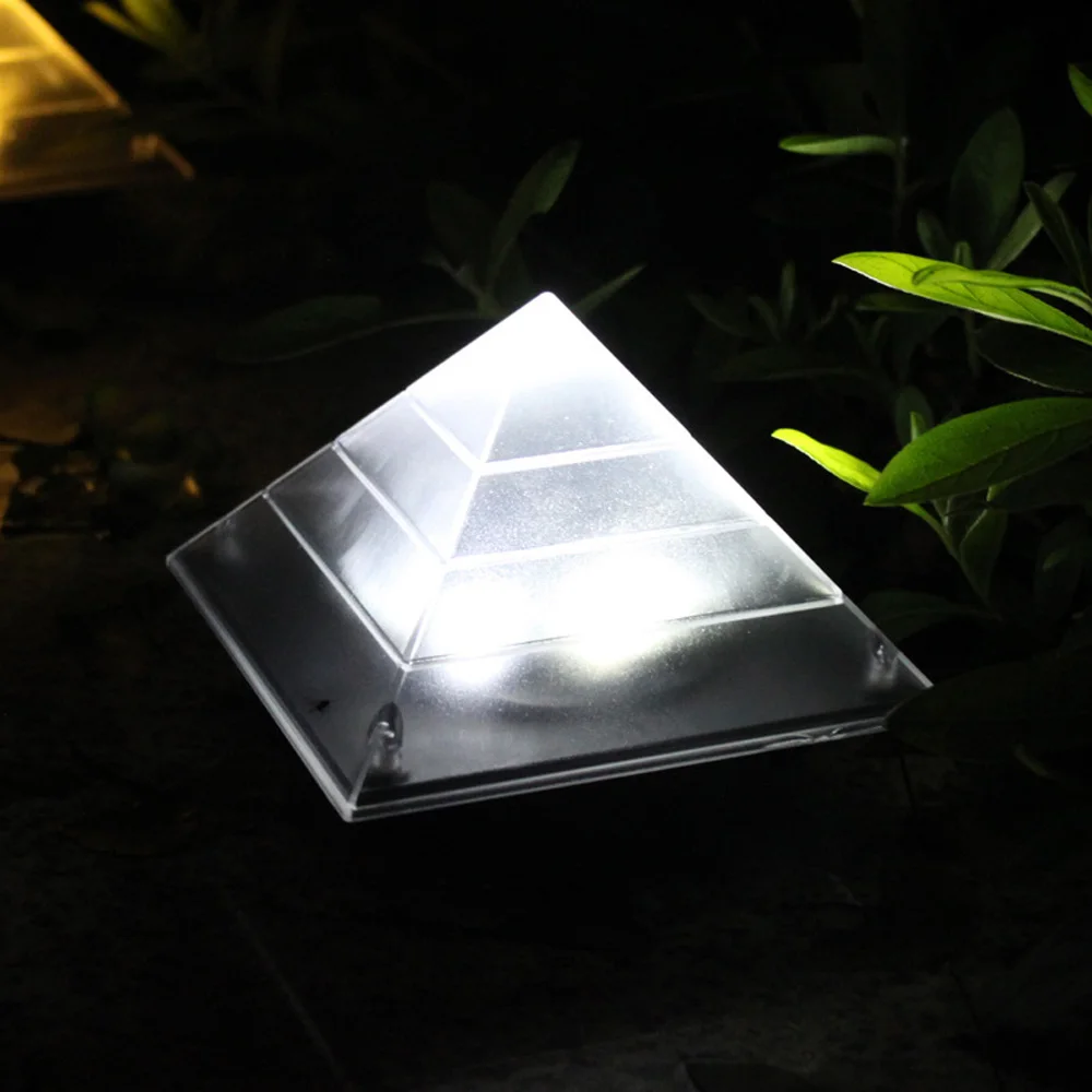 

Pyramid Shape Solar Powered Lamp Pathway Lawn Light Buried Light Super Bright