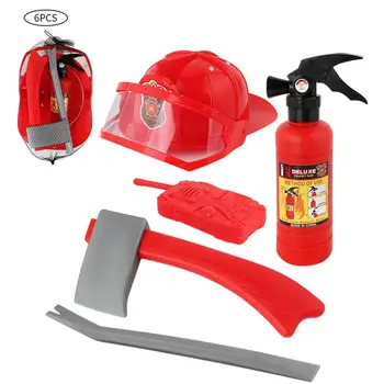 

Children's Toy Fire Cap Fire Extinguisher Water Gun Firefighter Play Suit Waterproof Fire Service Stage Pretend Show Toys
