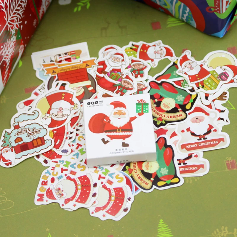 48 шт/лот стикер для канцелярских товаров Рождественская упаковка стикер подарки Санта-Клауса, праздничные наряды канцелярские принадлежности