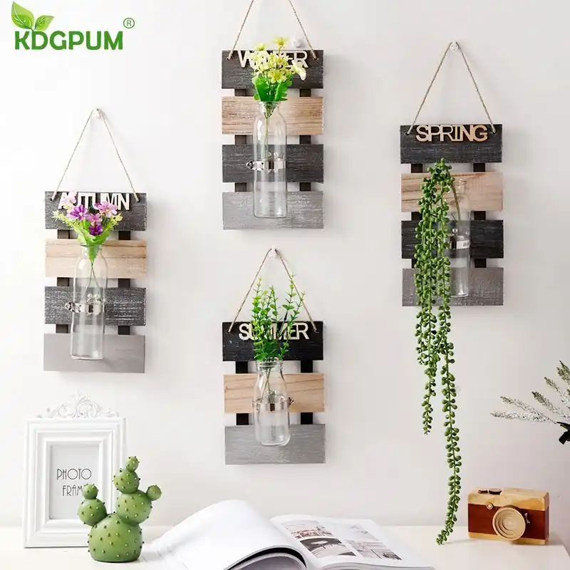 Wall Hanging Plant Pot Hydroponics Plant Glass Vase Indoor Garden Vertical Flower Pots Hanging
