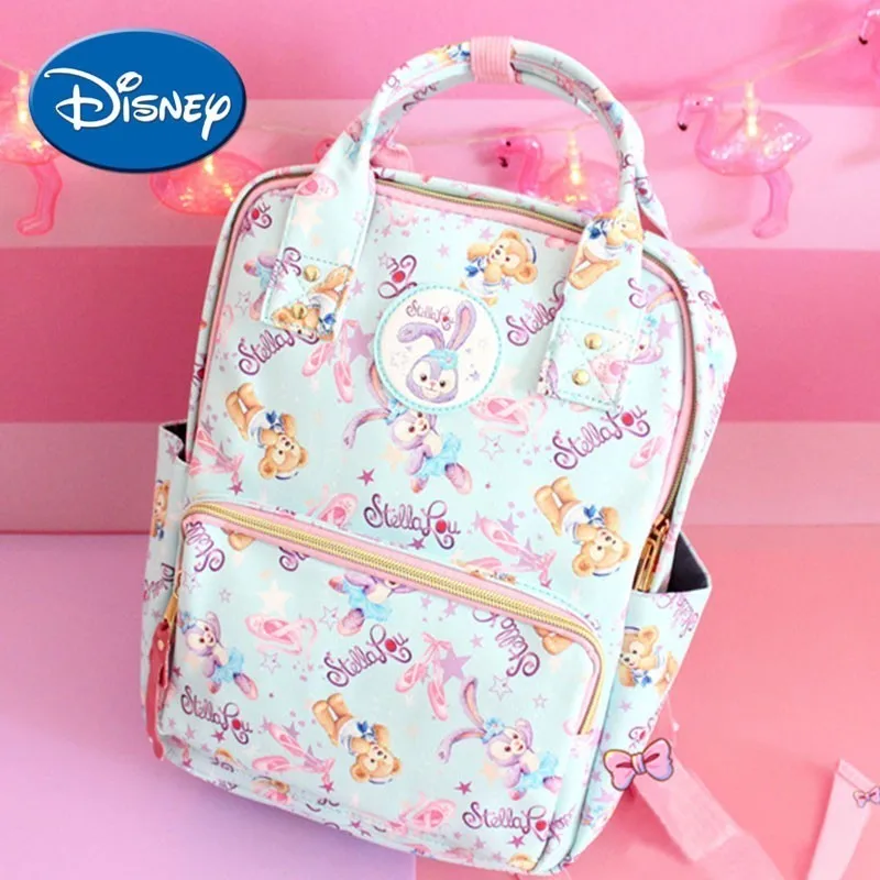 

Disney Mummy Bag Duffy Bear's New Friend Stella Lou Ballet Rabbit Fashion Cartoon Print Waterproof Baby Diaper Backpack