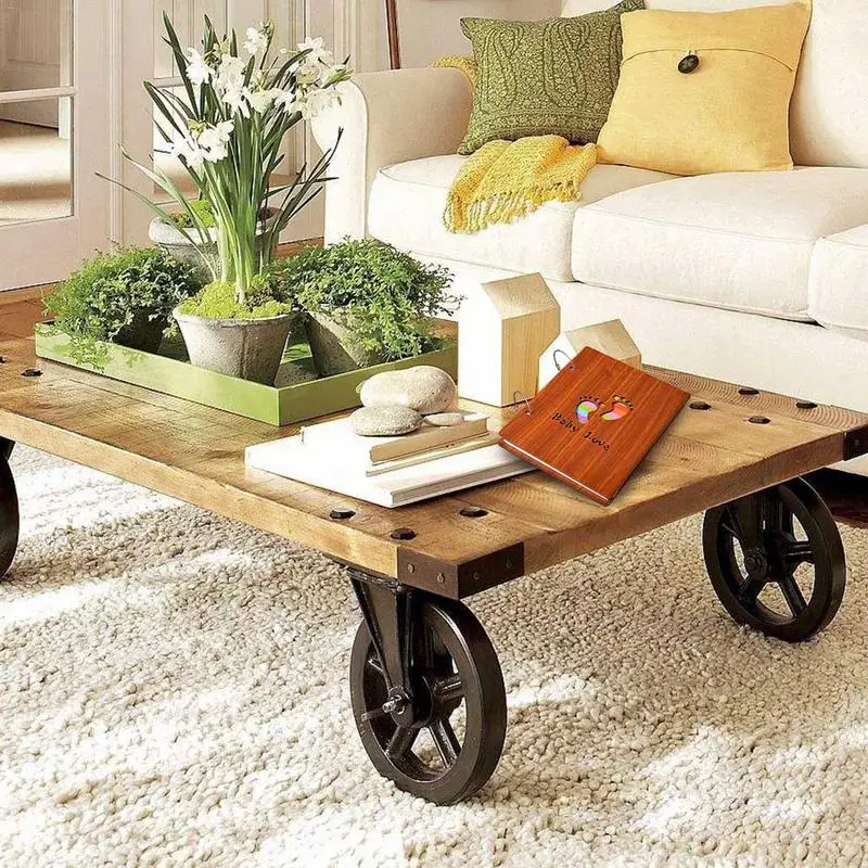 Baby Family Recording Album Wooden Baby Growing Up Recording Book Children's Commemorative Album Mommy And Baby Supply