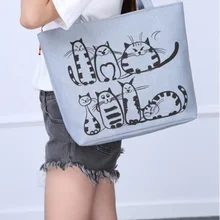 Женская Повседневная Холщовая Сумка через плечо, вместительные сумки для покупок