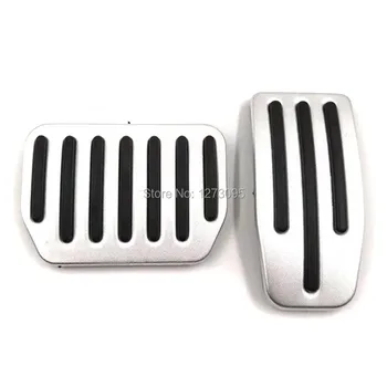 

For Tesla Model 3 2018 2019 Aluminum AT Accelerator Pedal Brake Pedal Gas Non-slip Pad Protector Sticker Car Styling Accessories