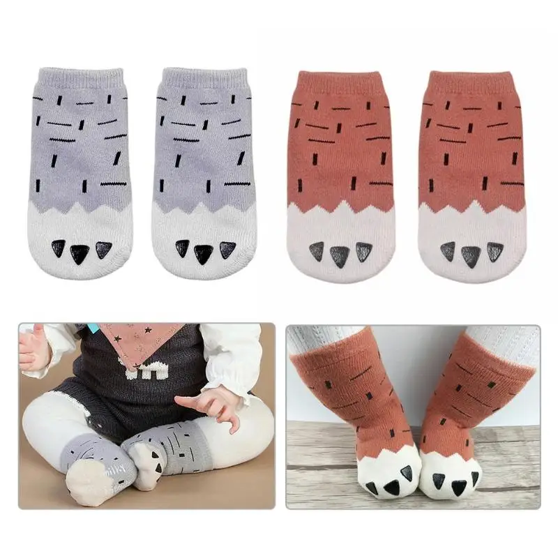 

Cute Baby Boy Girl Cartoon Cat Paw Print Socks Kids Cotton Soft Short Socks