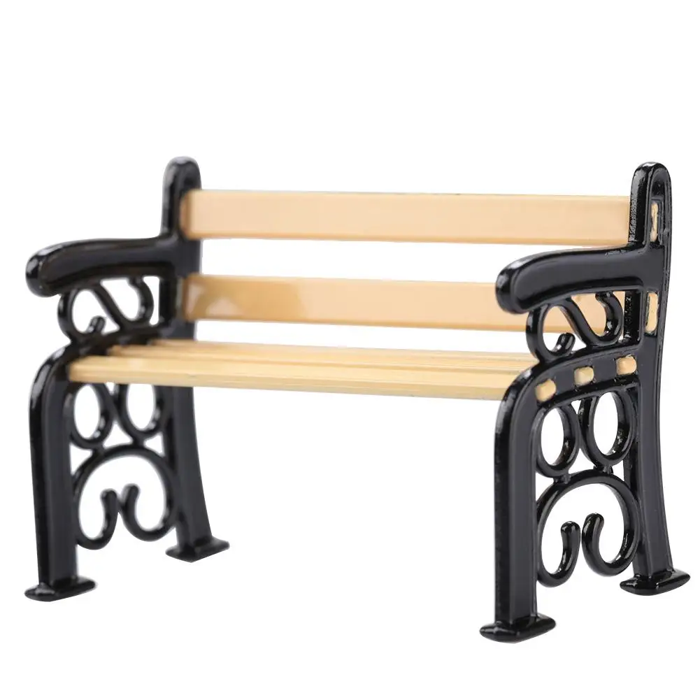 1:12 Miniature Furniture Chair Doll Garden Patio Park Bench Dollhouse Accessory