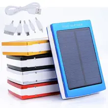 Солнечный внешний аккумулятор 30000 мАч, двойной USB внешний аккумулятор, зарядное устройство для iPhone X, Xiaomi, Note 8, внешний аккумулятор, 5 разъемов, кабель