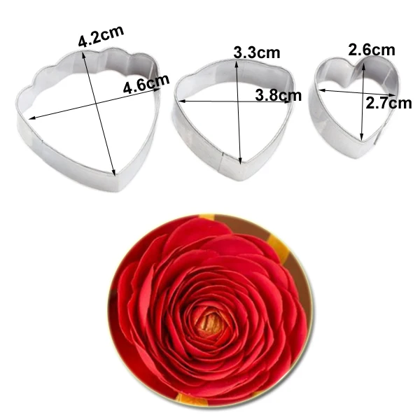 CS215 Buttercup Flower Petal Double Side Veiners Cake Decorating Tools Ranuncula Sugar Clay Fondant Sugarcraft Mold|Пресс для глины| |