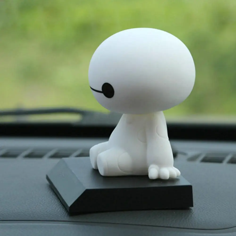 Car Ornament Dashboard Ornaments Cute Shaking Head Robot Doll Auto Interior DI 