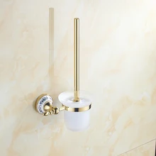 Новое поступление золотой держатель для туалетной щетки латунные аксессуары для ванной комнаты настенная Чистящая Щетка с держателем