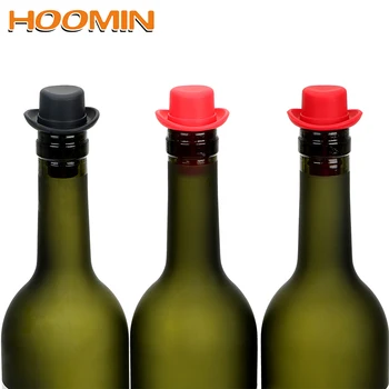 

HOOMIN Bar Tools Beer Soda Cork Wine Stopper Kitchen Bar Supplies Bottle Cap Cover Funny Bottle Plug Formal Hat Silicone