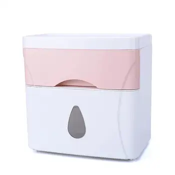 

Multifunctional Waterproof Tissue Box Bathroom Roll Paper Holder Toilet Paper Case with Drawer