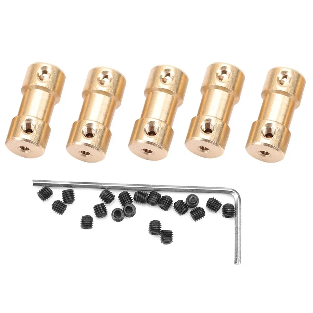 

5pcs Motor Copper Shaft Coupler Coupling Connector Sleeve Transfer Joint Adapter Wholesale Durable