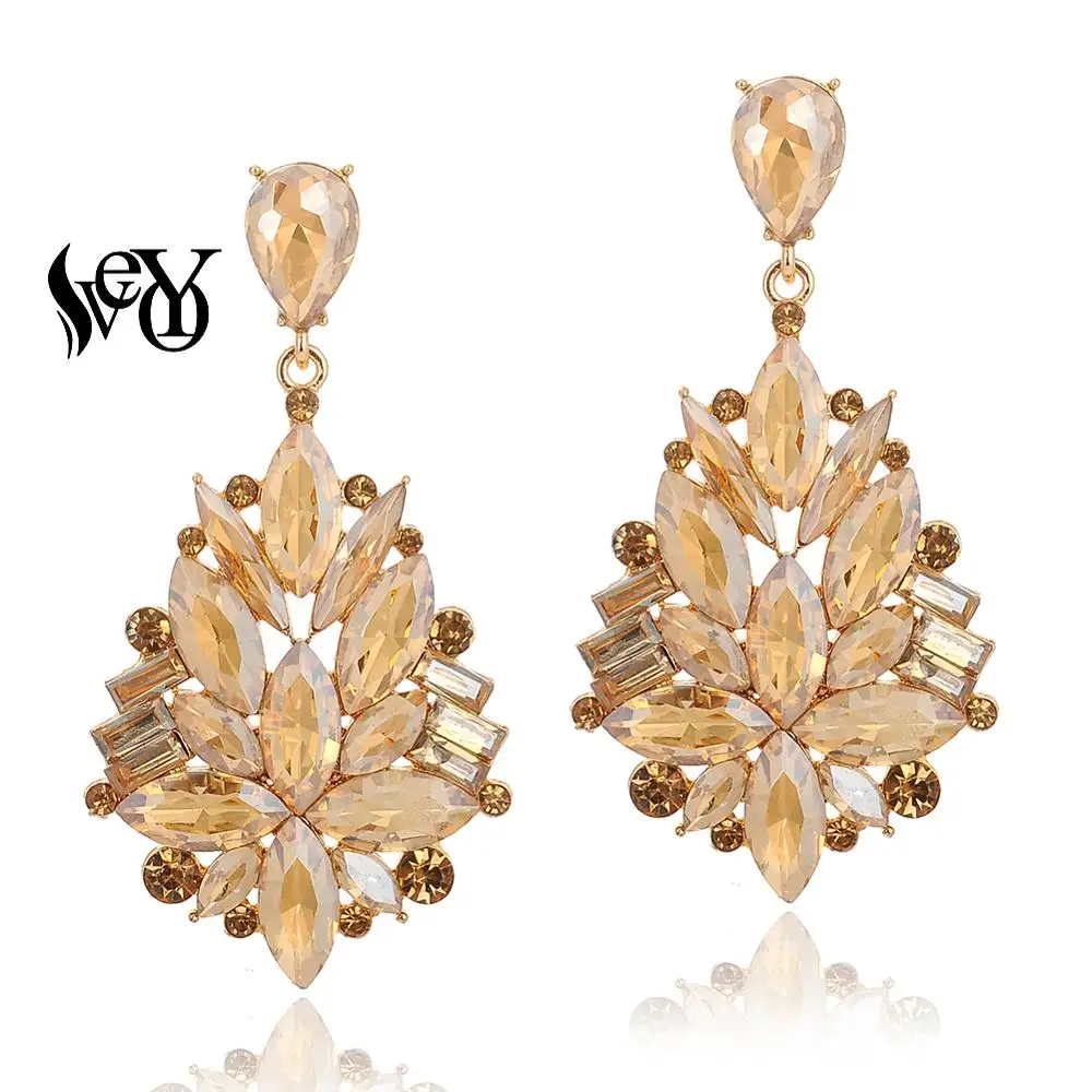 

VEYO Crystal Earrings for Women Luxury Hyperbole Drop Earings Fashion Jewelry New